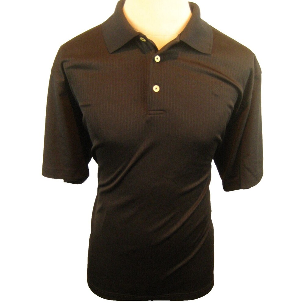 Mens Cubavera Black Poly SS Golf Polo Casual Shirt sz XL